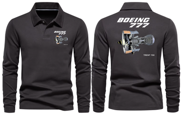 BOEING 777 TRENT700 LONG SLEEVE POLO